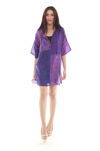 Loose Silk Top (Purple)