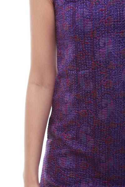 Silk Weave Dress (Purple)