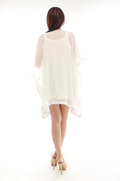 Embroidered Kaftan (White)