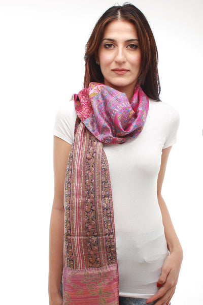 Silk Scarf Patchwork (Pink)