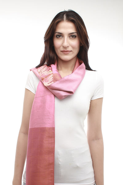 Silk Scarf Patchwork (Pink)