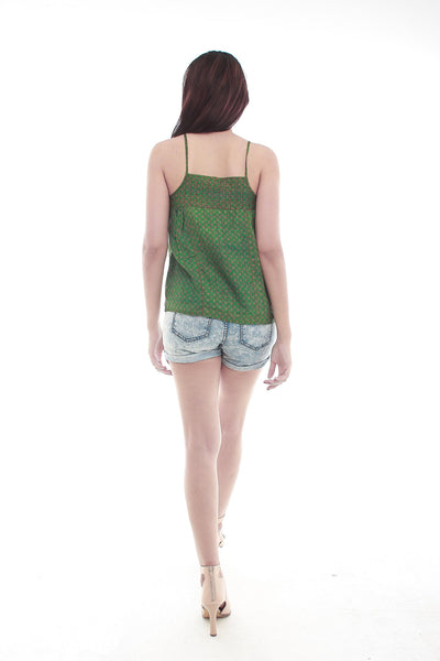 Spaggheti Silk Top (Green)
