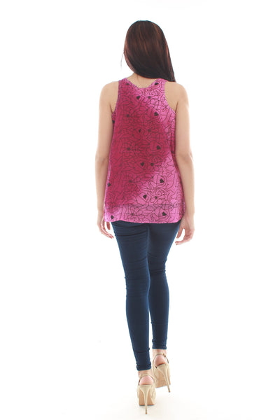 Sun Silk Top (Magenta)