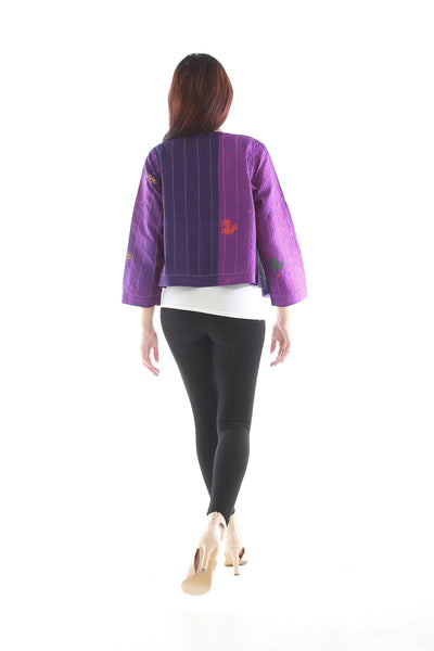 Moirai Silk Jacket (Purple)