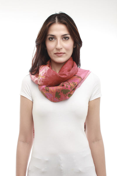 Silk Scarf Patchwork (Pink)