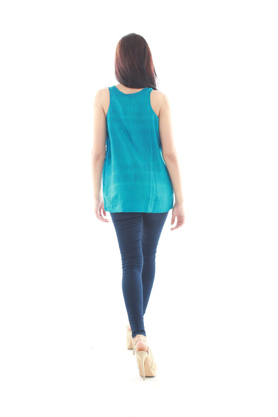 Sun Silk Top (Blue)
